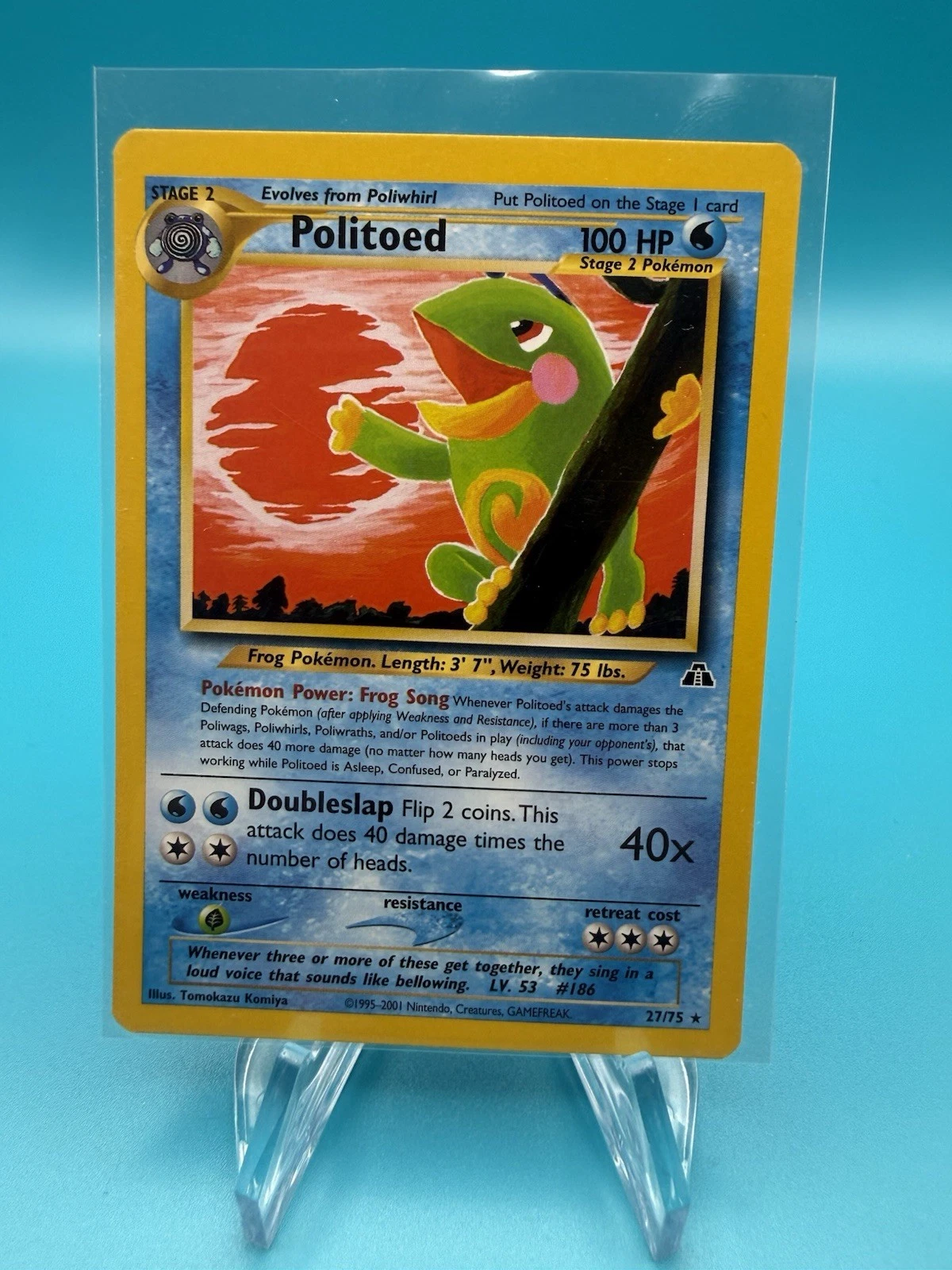 Politoed 27/75 Neo Discovery LP Rare WOTC Pokémon TCG Vintage Single