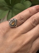 Sterling silver yellow citrine Ring