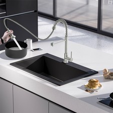 Single-Handle Pull-Down Sprayer Kitchen Faucet   Chrome Finish