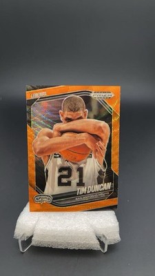 TIM DUNCAN SSP 2024-25 Panini Prizm Black Orange Wave /60 Legends Spurs #19014 S
