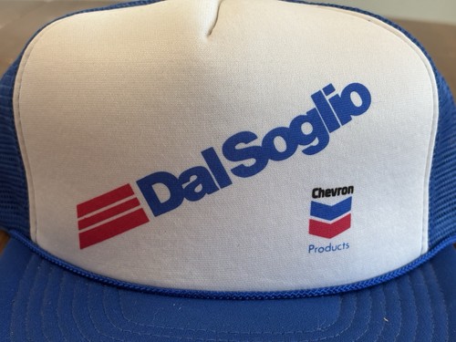 Deadstock Vintage Chevron Dal Soglio Gas Products anni 80 cappello camionista berretto snapback - Foto 2 di 9