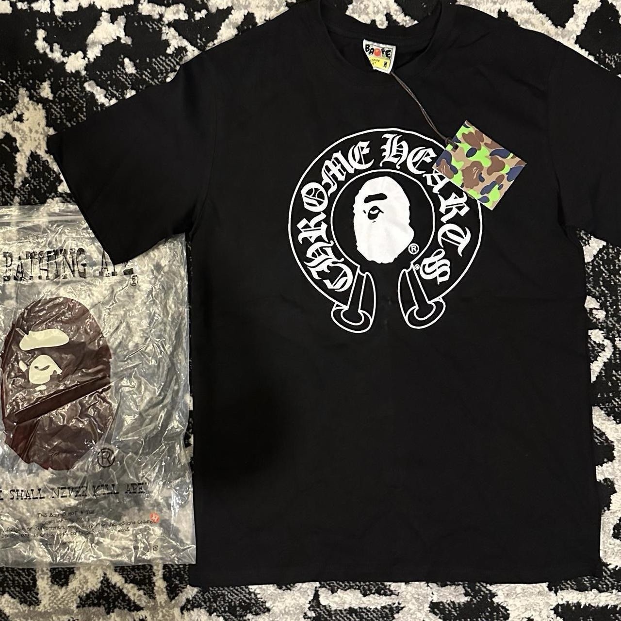 Bape Men's Short Sleeve T-Shirt Chrome Logo