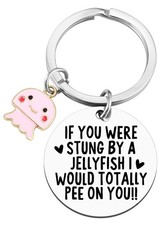 Qibote Friendship Gifts for Women Best Friend Keychain Large, Pink