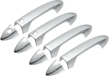 X AUTOHAUX 1 Set Car Exterior Door Handle Cover Decoration Trims W/Keyless Hole