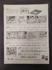 VTG 1960 Original Magazine Ad MB Board Games Song Fun & Learning Game Of Life