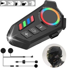 Wireless Motorcycle Helmet Headset with Bluetooth 6.0, Hands-Free  Waterproof