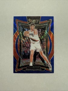2024-25 Panini Select Concourse Donovan Clingan #69 Blue Wave Prizm /75 (RC)