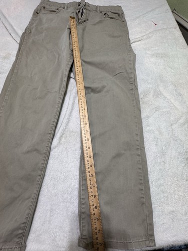 Lucky Brand 221 Original Straight Jeans Men's Size 34x30 Khaki Denim - Picture 4 of 12