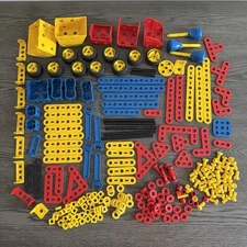 Vintage 1993 Meccano Junior Parts Pieces & Tools Construction STEM Toy Playset