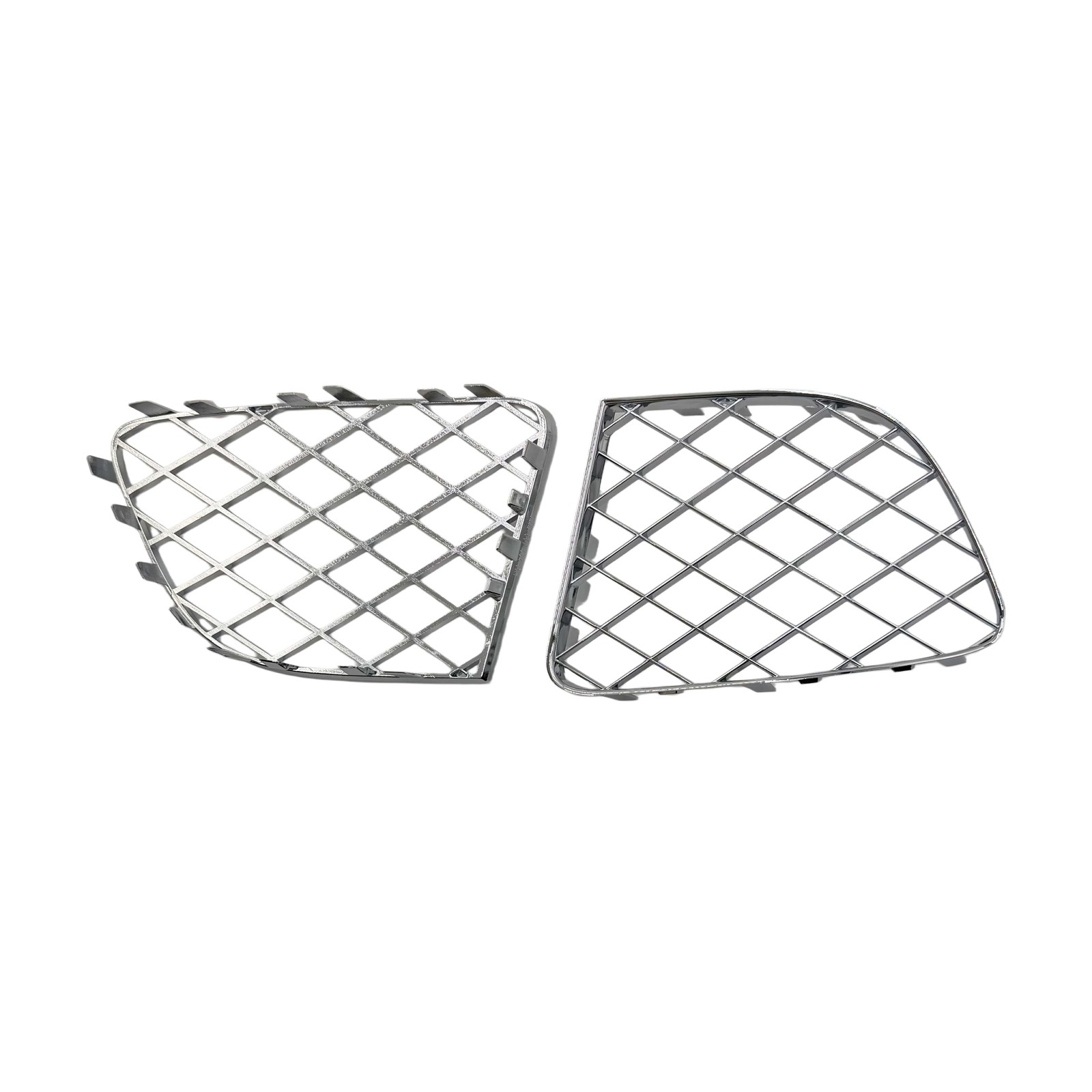 For 2012-2015 Bentley Continental Gt Gtc 4PCS Chrome Bumper Lower Mesh Grille