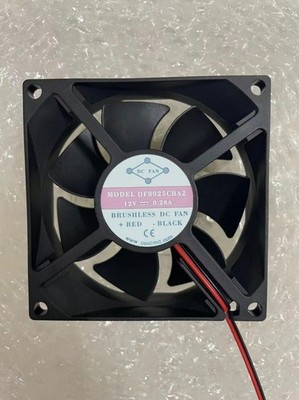 1 pc.  DC FAN MODEL DF8025CBA2 DC12V 0.28A 8025 8cm 2 wire cooling fan *vv