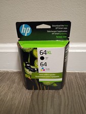 HP 64XL Black  64 Tri-Color Ink Cartridge Combo Pack NEW Sealed Exp 12/2024