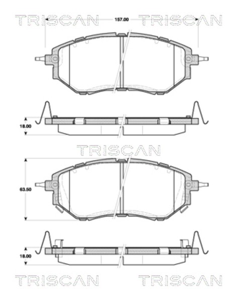 Triscan Bremsbelagsatz Scheibenbremse 8110 68182 FüR Outback Levorg Tribeca BS 6-image