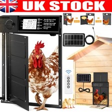 Automatic Chicken Solar Coop Door Opener Timer Remote Control Auto Light Sensor