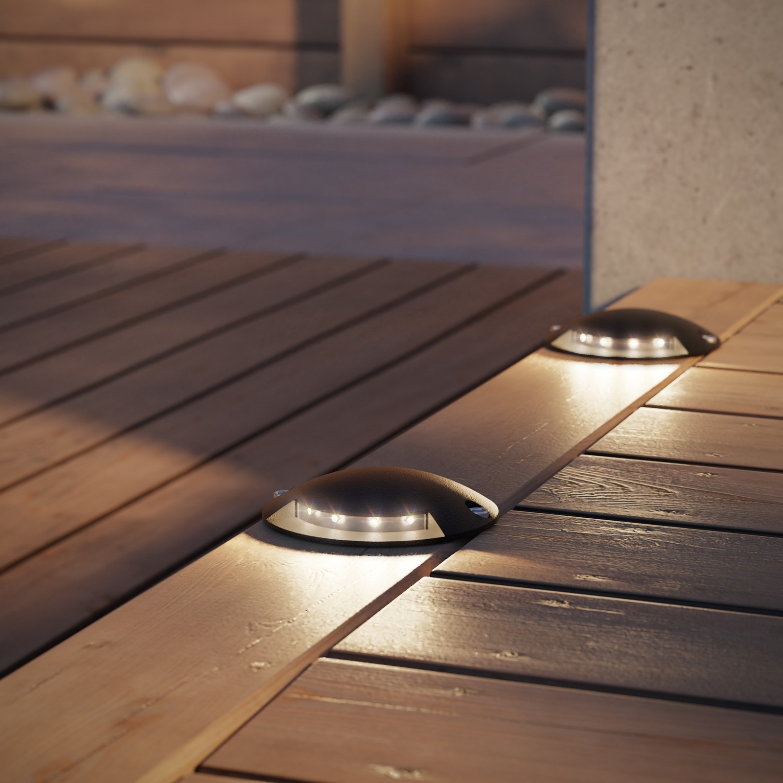 Lampada da terra a LED BUNDA a 1 luce con sensore crepuscolare per esterni foto 2