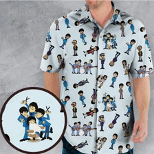 The Beatles Cartoon 70s Hawaiian Shirt, Best Music Gifts for Tr