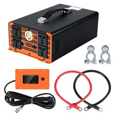 3000W Pure Sine Wave Power Inverter, 12V DC to 110V 120V AC Converter with LC...