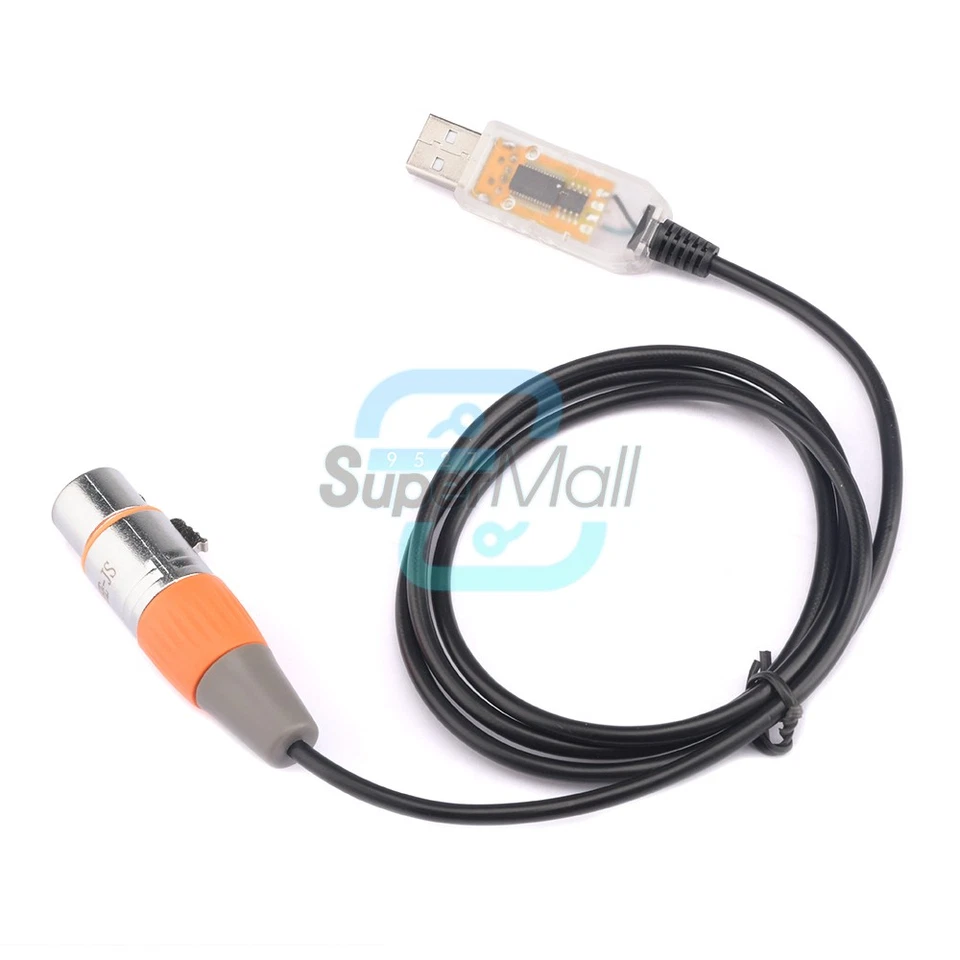 USB to DMX Interface Adapter Cable Stage Light PC DMX512 Controller Dimmer DMX - Bild 2 von 4