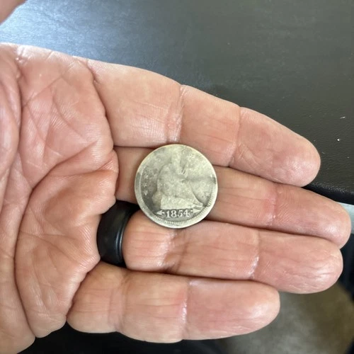 1854 Seated Liberty Silver Quarter Dollar