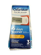 Clearblue Early Digital Pregnancy Test 3-Count Over 99 Accurate