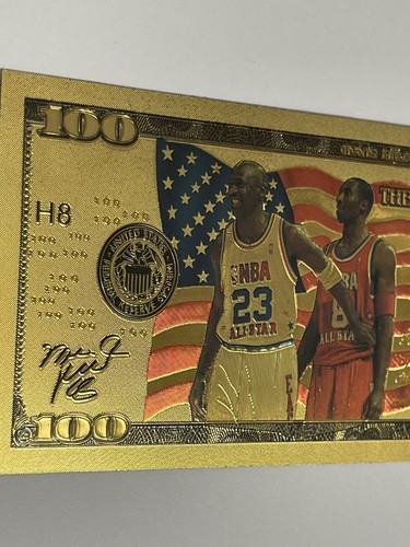 Michael Jordan 24k Gold Foil Note All Star MVP #23 Free Shipping - Bild 2 von 9