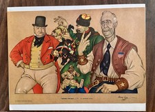 SOME NECKS by Arthur Szyk from Esquire magazine 1942 rare VINTAGE WW2 Propaganda