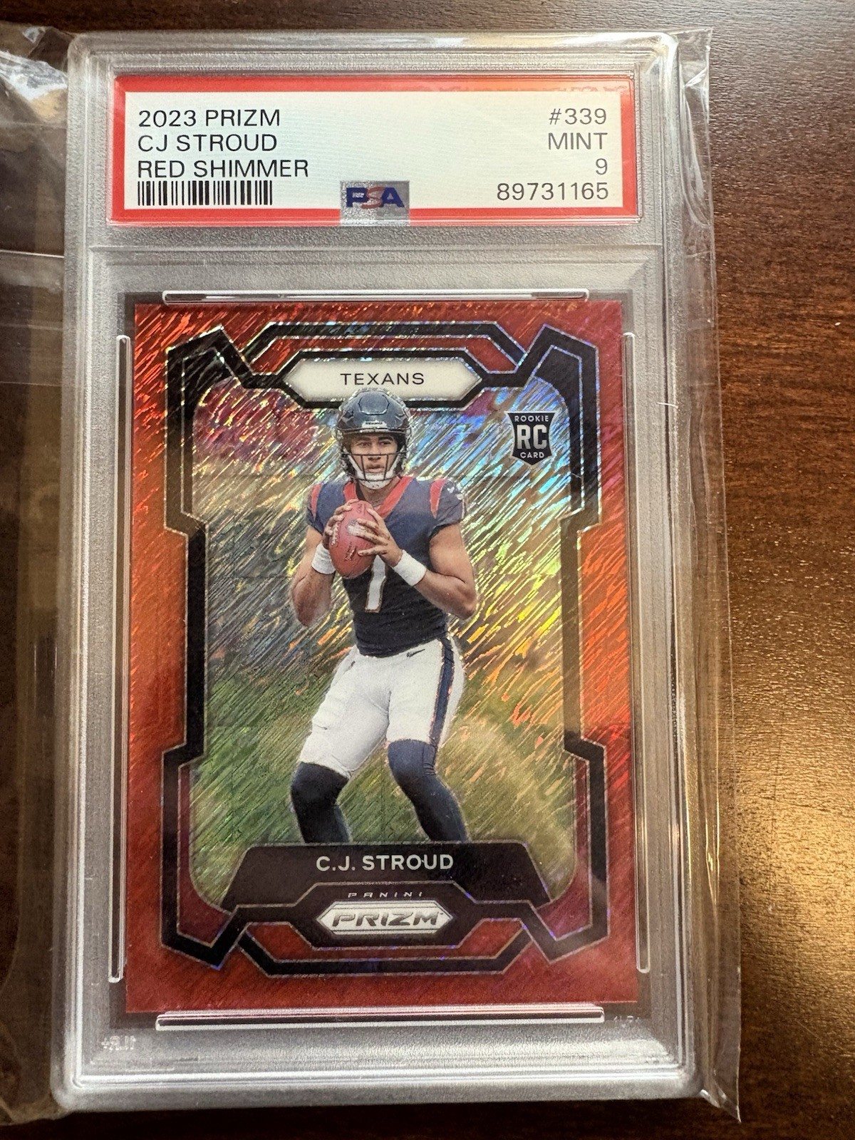 2023 Panini Prizm - Rookies C.J. Stroud #339 Red Shimmer Prizm /35 (RC)