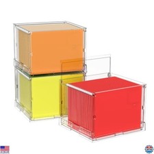 UMAIL 3-Pack Portable Hanging File Organizer - Stylish Letter-Size Storage Bins