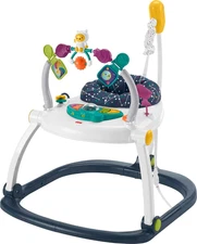 Baby Bouncer Spacesaver Jumperoo Musical Activity Center with Lights Sounds & De