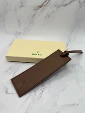 Rolex Heritage Brown Leather Bookmark Rare AD VIP Gift