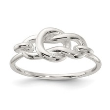 925 Sterling Silver Polished Fancy Knot Ring Size 8 for Women