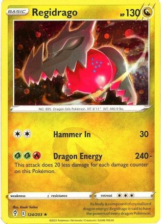 Regidrago 124/203 (Cosmos Holo) Rare Miscellaneous Cards & Products Pokemon NM
