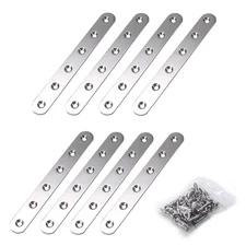 8 Pcs Stainless Steel Flat Plates - 6 Inch Heavy Duty Mending Plate Straight Cor