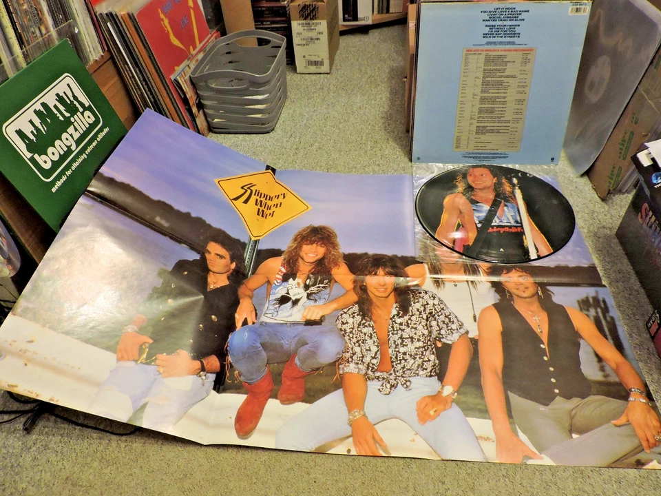 Bon Jovi - Slippery When Wet (UK Picture Disc 1987, Giant Poster, Orig. Sleeve) - Bild 2 von 4