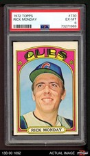1972 Topps #730 Rick Monday Cubs PSA 6 - EX/MT