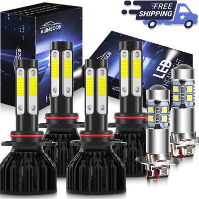 9005 9006 H3 LED Headlight Bulbs For Infiniti FX35 2003 04-05 Hi-Low + Fog Lamps