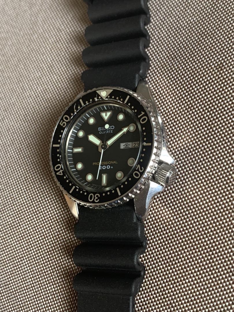 SEIKO Diver 6458 6020 Quartz Professional 200m Watch 38mm