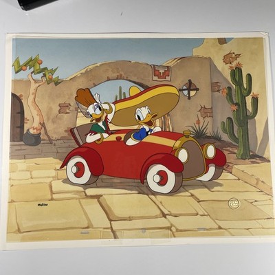 WALT DISNEY Animation Cel DONALD DUCK Limited Edition DON DONALD Daisy I5