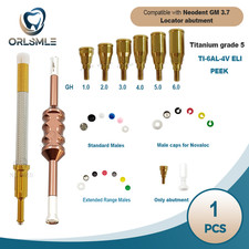 Locator overdenture abutment Male caps kit fit to Neodent GM 3.7 GH1-6mm