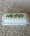 Vintage Pyrex Crazy Daisy Butter Dish With Cover Excellent Condition!