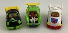 Vtech Go Go Smart Wheels Lot Of 3 Race Black Green/ Green Spoiler/Gray White/Red