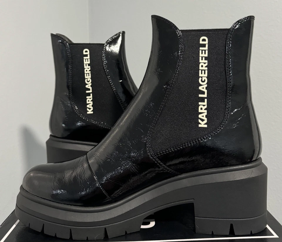 Botas Karl Lagerfeld Paris Bernadette para mujer talla 9 negras nuevas sin caja Foto 4 de 4