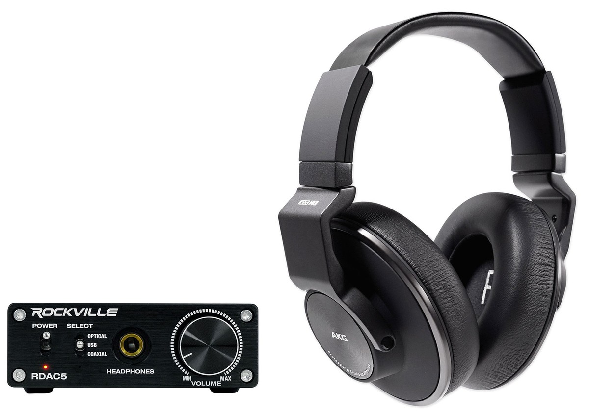 AKG K553 MK2 MKII Studio Monitoring Headphones+DAC Headphone