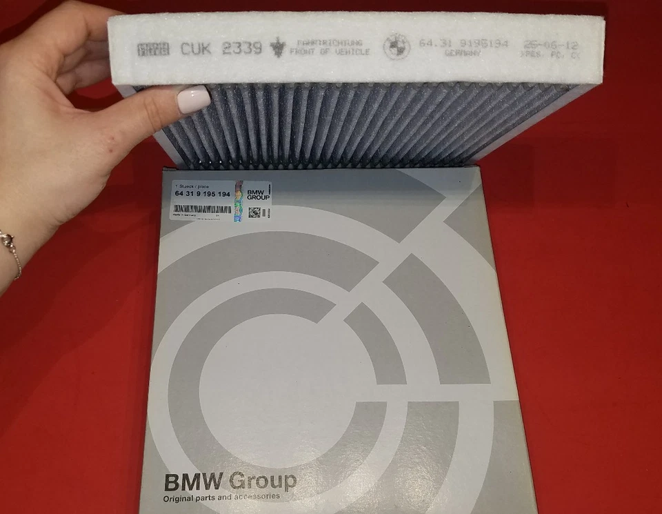 Filtro de aire de cabina de aire de CA carbón activado para BMW E85 E86 E89 Z4 2003-2016 GENUINO Foto 4 de 4