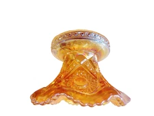 REDUCED! VINTAGE MARIGOLD CARNIVAL GLASS PUNCH BOWL BASE FOR "FASHION" SET