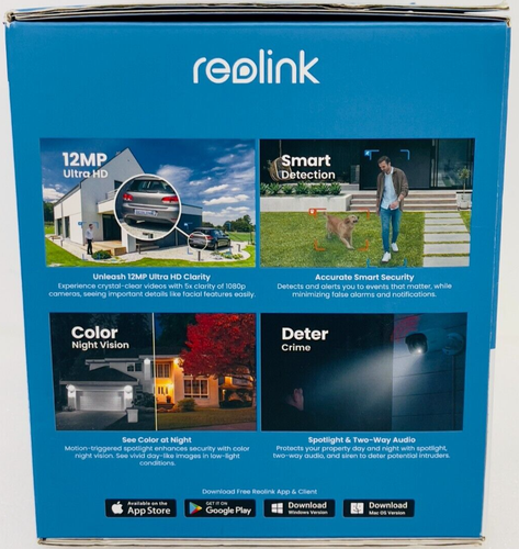Reolink NVC-B12M Telecamera Bullet di rete esterna aggiuntiva 12 MP (confezione da 2) - Foto 2 di 5