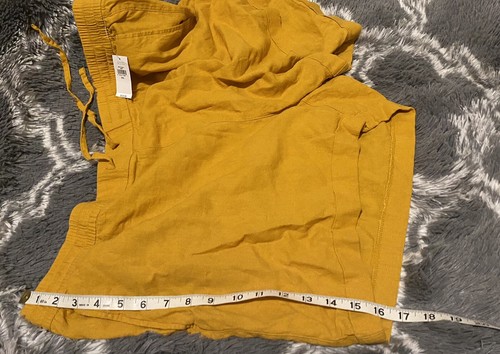 NEW! Old Navy Women's Yellow High Waisted Linen Shorts Size XXL - Picture 8 of 10