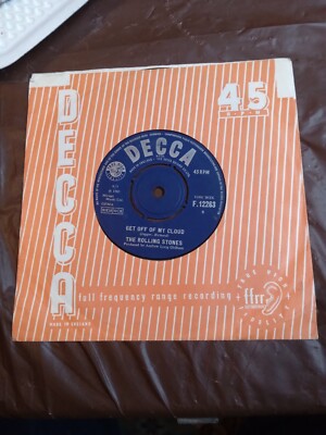 THE ROLLING STONES GET OFF MY CLOUD  1965   RARE IN DECCA SLEEVE