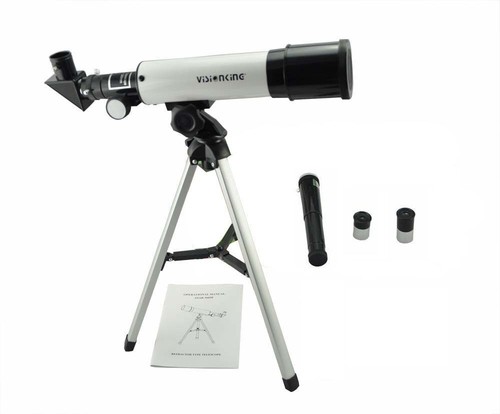 Telescopio astronómico Visionking 360/50 mm al aire libre para niños estrella luna espacio sol - Imagen 5 de 8