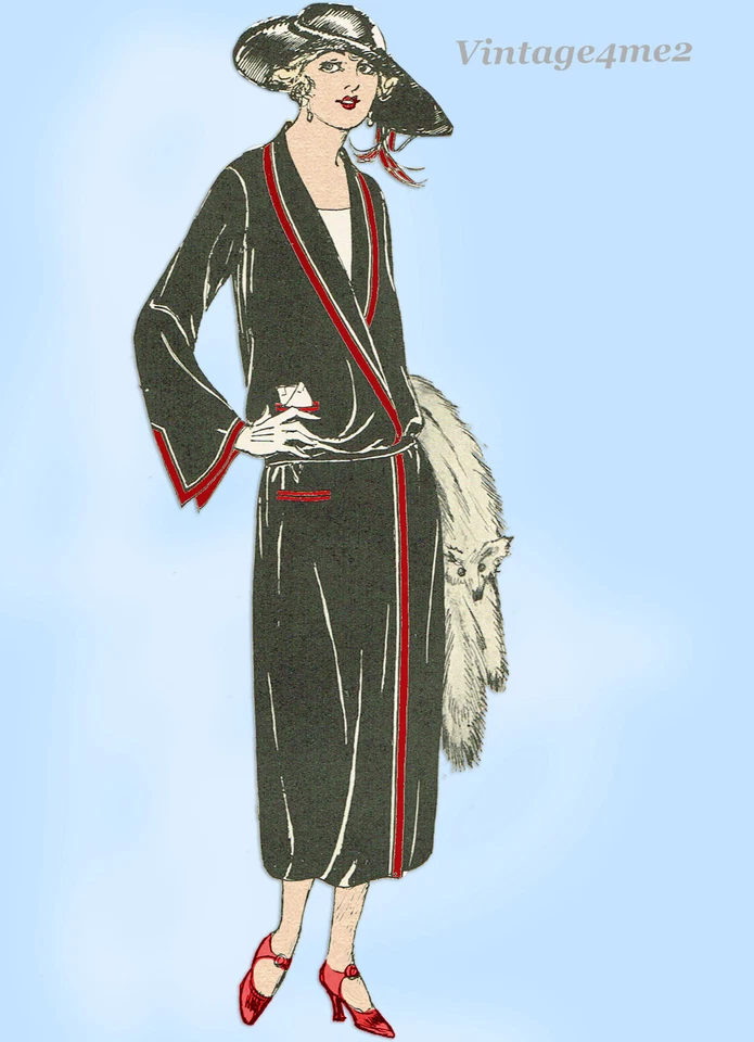 Butterick 3869: 1910s Uncut Misses Surplice Dress Sz 36 B Vintage Sewing Pattern - Image 3 of 4